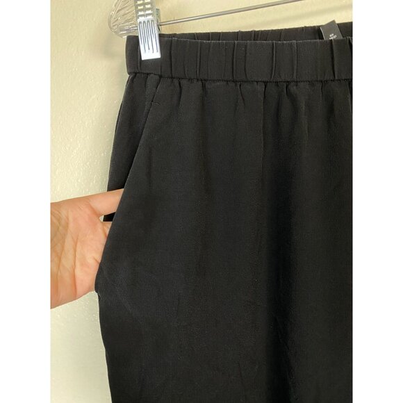 Eileen Fisher Silk Black Women Trouser Pants Size Small Career Minimalist Pullon - Picture 14 of 16